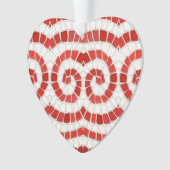 RED IONIC MOSAIC Acrylherz-Ornament Ornament (Vorderseite)