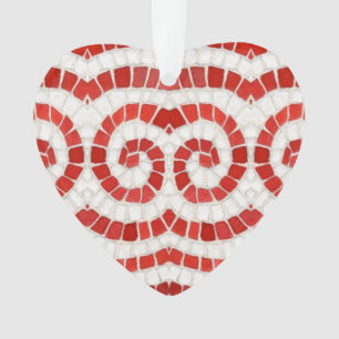 RED IONIC MOSAIC Acrylherz-Ornament Ornament
