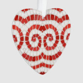 RED IONIC MOSAIC Acrylherz-Ornament Ornament (Vorderseite)