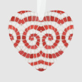RED IONIC MOSAIC Acrylherz-Ornament Ornament (Rückseite)