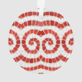 RED IONIC MOSAIC Acrylic Circle Ornament (Rückseite)