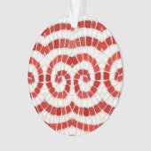RED IONIC MOSAIC Acrylic Circle Ornament (Vorderseite)