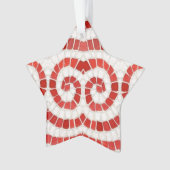 RED IONIC MOSAIC Acrylic Star Ornament (Vorderseite)