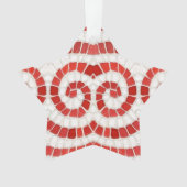 RED IONIC MOSAIC Acrylic Star Ornament (Vorderseite)
