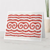 RED IONIC MOSAIC Big Greeting Card / Horizontal Karte (Rückseite)