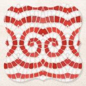 RED IONIC MOSAIC Brackets Untersetzer (Vorderseite)