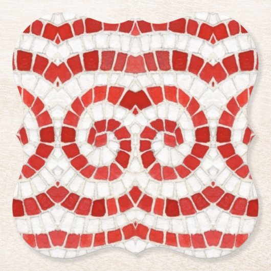 RED IONIC MOSAIC Brackets Untersetzer (Vorderseite)