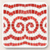 RED IONIC MOSAIC Hard Plastic Untersetzer (Vorderseite)