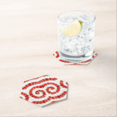 RED IONIC MOSAIC Hexagon Paper Untersetzer (Vor Ort)