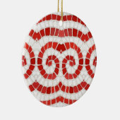 RED IONIC MOSAIC Keramik Circle Ornament (Rechts)