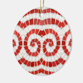 RED IONIC MOSAIC Keramik Circle Ornament (Links)