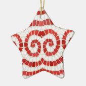 RED IONIC MOSAIC Keramik Star Ornament (Links)
