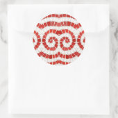 RED IONIC MOSAIC Large Round Stickers (Tasche)