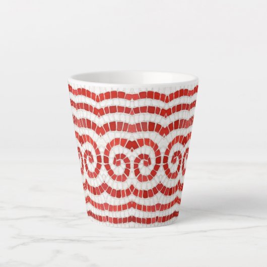 RED IONIC MOSAIC Latte Tasse (Vorderseite)