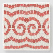 RED IONIC MOSAIC Marbella Stone Untersetzer (Vorderseite)