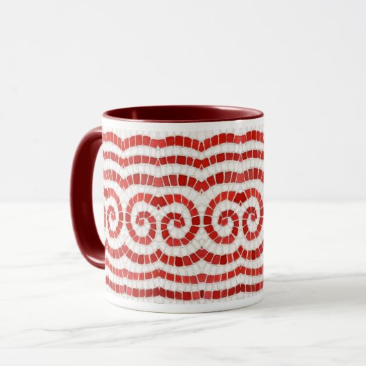 RED IONIC MOSAIC Maroon Combo Tasse (Vorderseite Links)