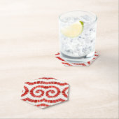RED IONIC MOSAIC Point Hexagon Paper Untersetzer (Vor Ort)