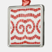 RED IONIC MOSAIC Premium Square Ornament (Links)