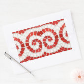 RED IONIC MOSAIC Rectangle Stickers (Umschlag)