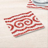 RED IONIC MOSAIC Square Paper Untersetzer (angewinkelt)