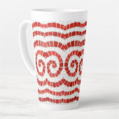 RED IONIC MOSAIC Tall Latte Tasse (Linke Ecke)
