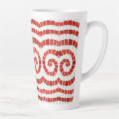 RED IONIC MOSAIC Tall Latte Tasse (Rechts)