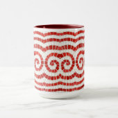 RED IONIC MOSAIC Tall Maroon Combo Tasse (Zentrum)
