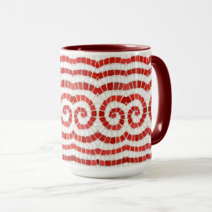 RED IONIC MOSAIC Tall Maroon Combo Tasse