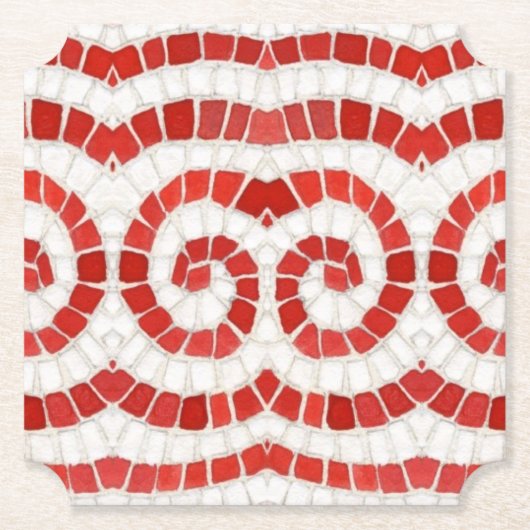 RED IONIC MOSAIC Ticket Paper Untersetzer (Vorderseite)