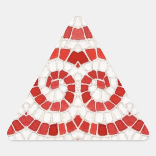 RED IONIC MOSAIC Triangle Stickers (Vorderseite)