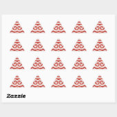 RED IONIC MOSAIC Triangle Stickers (Blatt)
