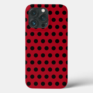 Red iPhone Case mit Black Polka Dots wählen Farbe