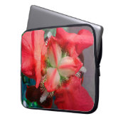 Red Iris Blume Laptop Sleeve (Vorderseite Links)