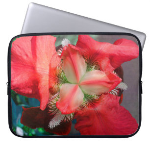 Red Iris Blume Laptop Sleeve