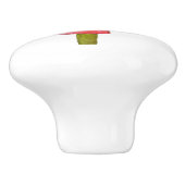 Red Iris Drawer Pull Keramikknauf (Seitenansicht)