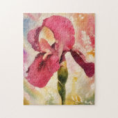 Red Iris Flower Garden Art Puzzle (Vertikal)