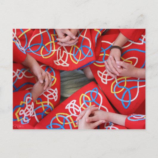 Red Irish Dance Dress Postcard Postkarte (Vorderseite)