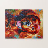 Red Irish Setter Dog Acrylic Print Dog Lover Gesch Puzzle (Horizontal)