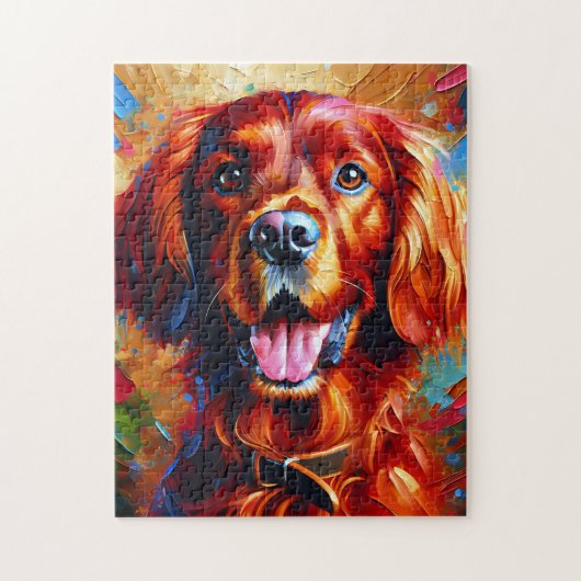Red Irish Setter Dog Acrylic Print Dog Lover Gesch Puzzle (Vertikal)