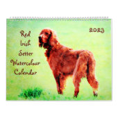 Red Irish Setter Dog Breed Owner Lover Geschenk Kalender (Titelbild)