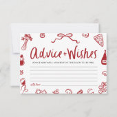 Red Italian Advisor und wünscht Brautparty Game Einladung (Vorderseite)
