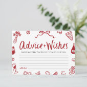 Red Italian Advisor und wünscht Brautparty Game Einladung (Stehend Vorderseite)