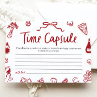 Red Italian Amore Time Capsul Brautparty Game