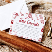 Red Italian Amore Time Capsul Brautparty Game Einladung