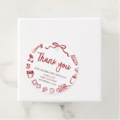 Red Italian Hand Drawn Pizza Baby Dusche Danke Geschenkanhänger (Beispiel)