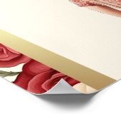 Red Ivory Floral Anand Karaj Wedding Welcome Sign Poster (Ecke)