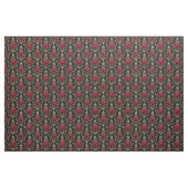 Red & Ivory Floral Damask auf schwarz Stoff (Fat Quarter (45,7 x 55,9 cm))
