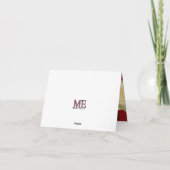 Red & Ivory Rose Vielen Dank Karten (Rückseite)