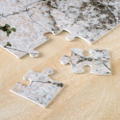 Red Ivy on White Wall Puzzle (Seite)