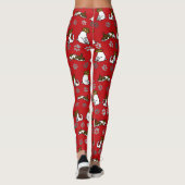 Red Jack Russell Cartoon Leggings (Rückseite)